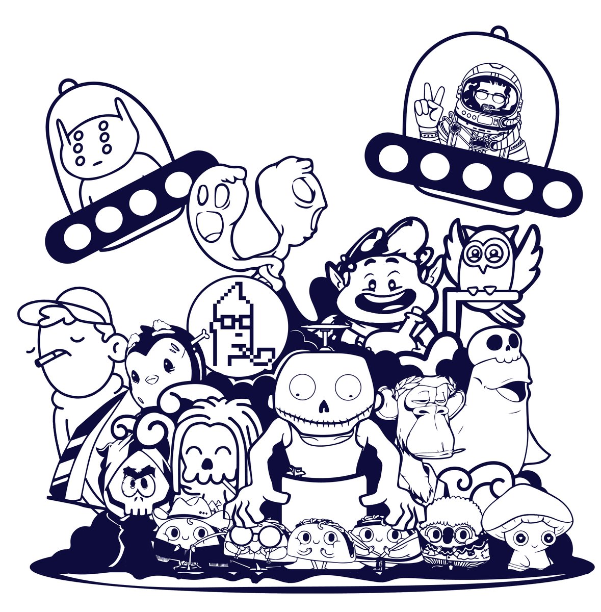 Fanart for NFT will still color

@jpcreativec
@ilovecosmonaut 
<a href="/CryptoMories/">CryptoMories News</a>
@MegaRetroNFT
<a href="/MyCreativeOwls/">Creative Owls 🫟</a>
@ApparelReaper
<a href="/alienfrens/">alien frens</a>
@BelugaBayNFT
<a href="/doodles/">doodles</a>
<a href="/thebrettway/">Brett Malinowski</a>
<a href="/larvalabs/">Larva Labs</a>
<a href="/TacoTribeNFTs/">Taco Tribe</a>
<a href="/BoredApeYC/">Bored Ape Yacht Club 🍌</a>
<a href="/ZombiePenguins_/">ZP</a>
@AKlokkaris