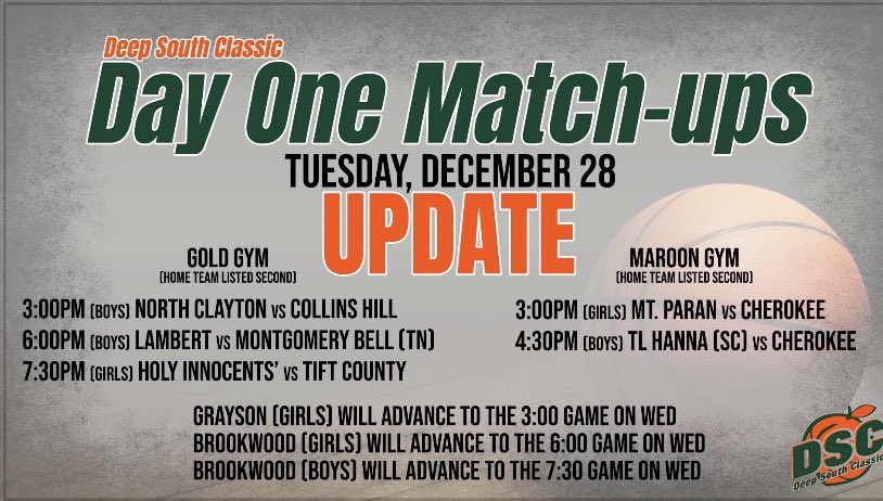 Please follow @dsc_tourney for updates