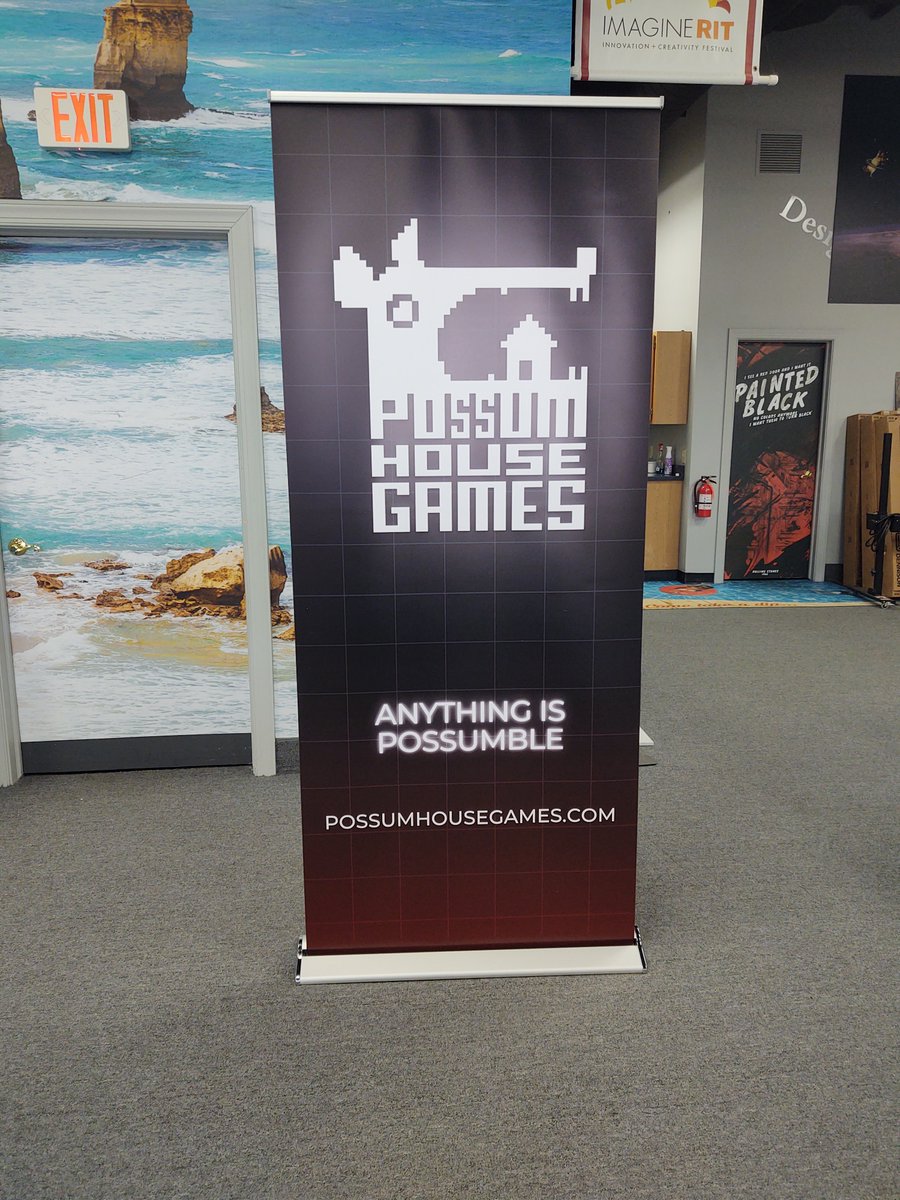 Our new banner for our indie game showcase booth at #MAGfest looks so rad! 🤩 A big thank you to the good folks at <a href="/SpeedproRocNY/">Speedpro Imaging</a> for helping us shop local and get a top quality product. #Rochester #shoplocal