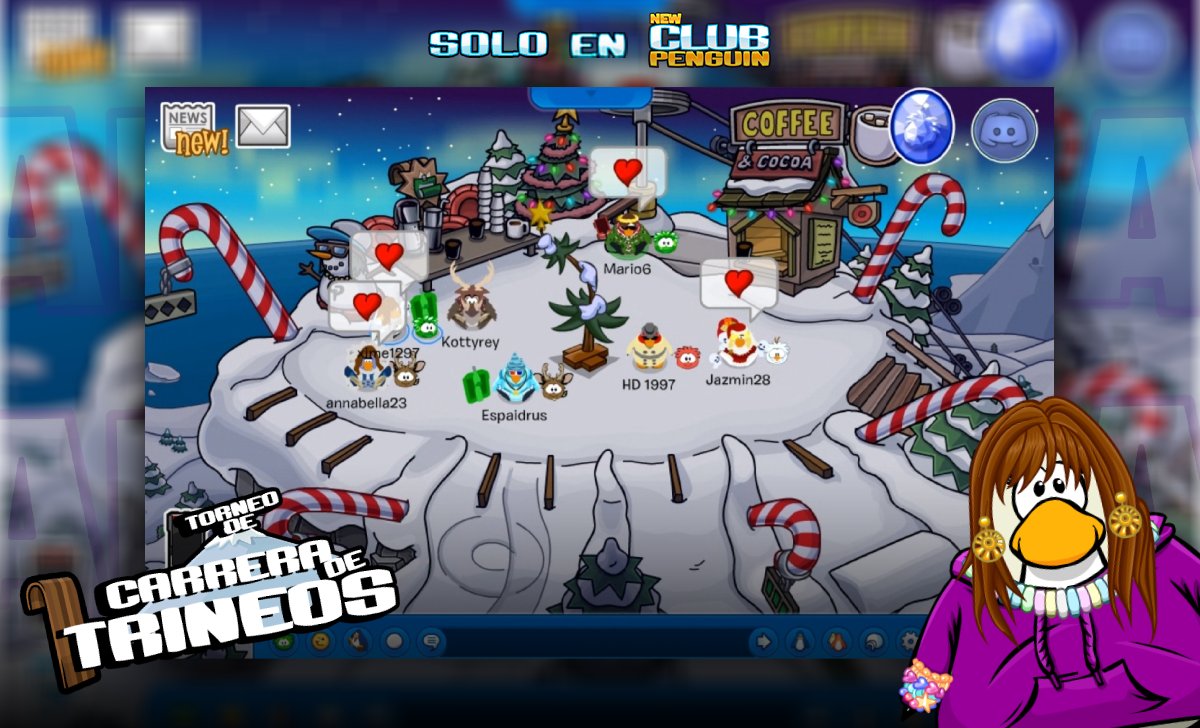 NAE_cp's tweet photo. El día de ayer, en NAE, se realizó un increíble Torneo de Carrera de Trineos organizado por Xime. En donde todos demostraron su increíble experiencia en dicho minijuego ❄️¡Muchas felicidades a Jazmín por haber sido la ganadora! 🎉Y muchas gracias a todos por haber asistido.🐧💜 https://t.co/Qao3XdUD1N