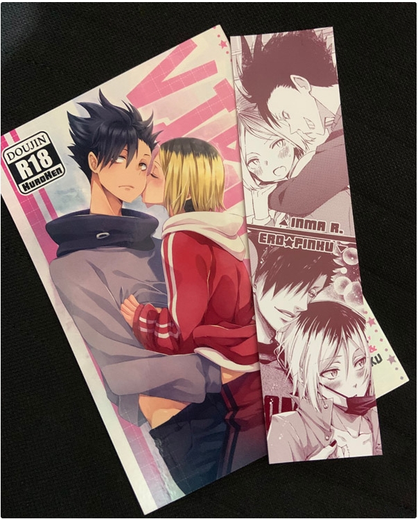 🌟I added "VIRUS" to my online store~(*'♡`*)!! It's a Haikyuu!! doujin (💕KuroKen, BL👀) that includes two oneshots, one by @inmapollito and another one by me, with a free bookmark✨
