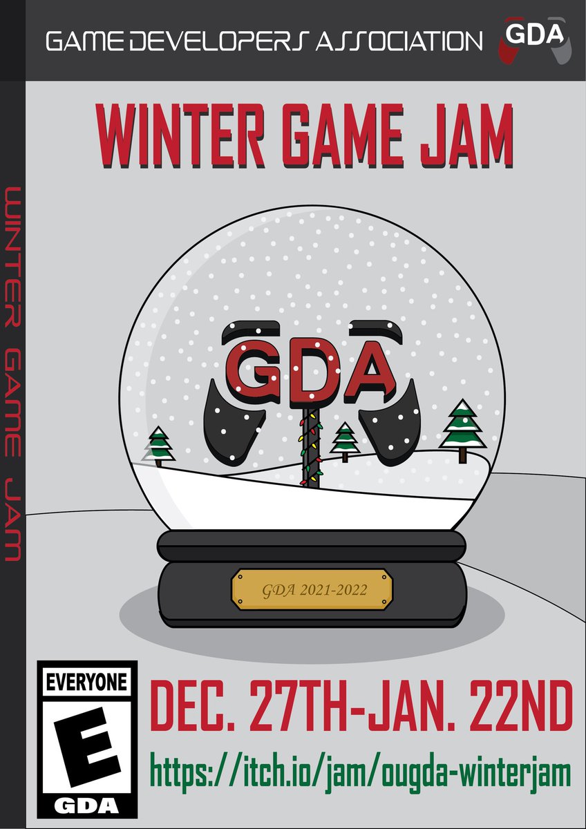 OUGameDevs's tweet photo. The winter game jam has begun! As a reminder, our theme is “Stay Warm”. From today, DEC 27th, to JAN 22nd the applications are open on https://t.co/ZkTNXbKUfu (https://t.co/ob4S4OwneQ). Good luck everyone!
#OUGDA #OklahomaGDA #OUGameDev #OUGameDevelopersAssociation https://t.co/uzJdSo2f9y