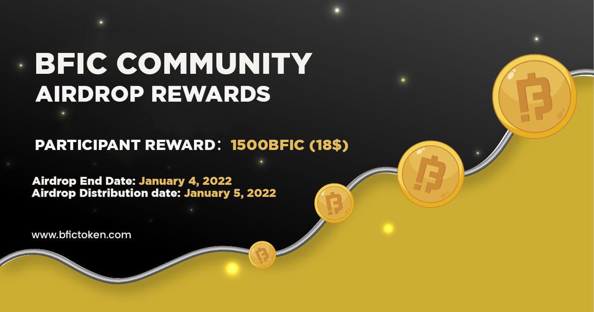 AirdropCT's tweet photo. New Airdrops BFIC
🏷 Reward 1500 BFIC / $18
For all
End 4 January
Distribution 5 January

🔖 Link https://t.co/rWWeI8JyF8

➖ Complete all the task
➖ Submit BSC address

#Airdrop #AirdropCT #BNB #Ethereum #Solana #DeFi #GameFi https://t.co/KTFytkwl0q