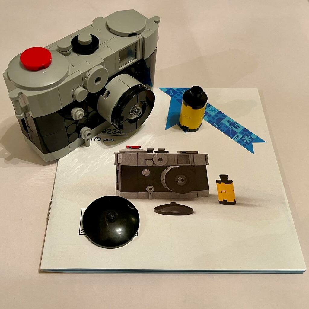 Bensearson's tweet photo. A Lego Camera! One of the most fun Lego sets I’ve had from @seosausage she knows me too well 😀 and the film even fits inside 😂 it’s brilliant #lego #legocamera https://t.co/A9sNAsbN8O https://t.co/FF3xqvRI1h