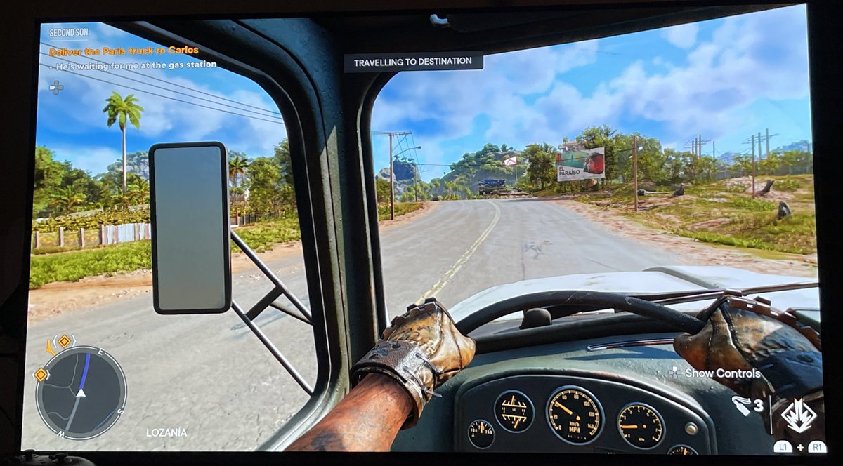 dennboss's tweet photo. Is het kinderachtig als ik vind dat een PS5 spel (farcry 6) minstens gewoon natuurlijk reflecterende zijspiegels had mogen hebben😅🙃 #gametweet #nerdtweet https://t.co/EFjCXHeGWN