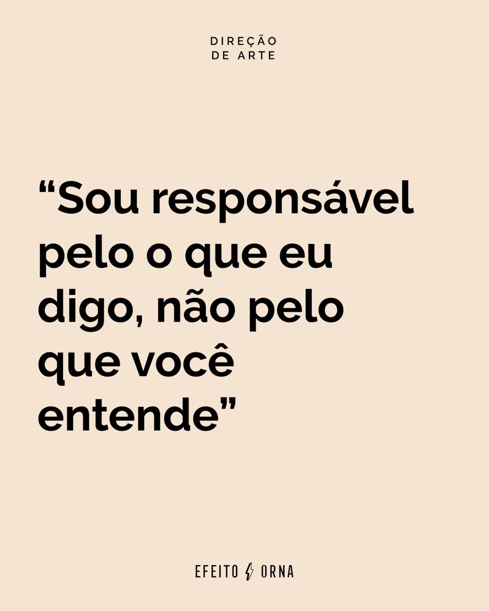 TudoOrna's tweet photo. TUDO comunica. Inclusive a sua falta de comunicação. Engana-se aquele tenta se isentar de suas responsabilidades quando o assunto é comunicação. Para haver diálogo e entendimento, é preciso haver troca e intenção.

Livro Direção de Arte de Marca: https://t.co/PGzHSPBCJq https://t.co/HrlN1m66lx
