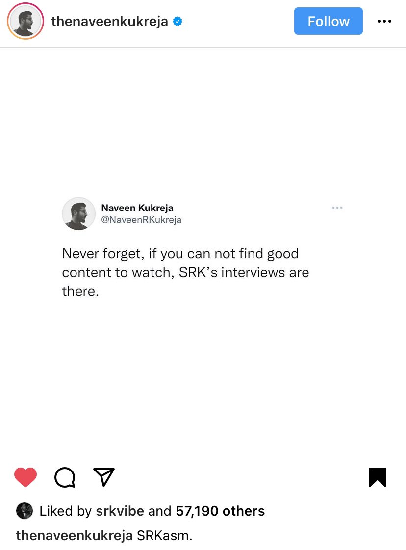 thoughtsofshah's tweet photo. It’s true. There’s never a dull moment with #SRK and his interviews. What a speaker. I never find myself becoming bored when I’m listening. #ShahRukhKhan https://t.co/I6Uu4B002E