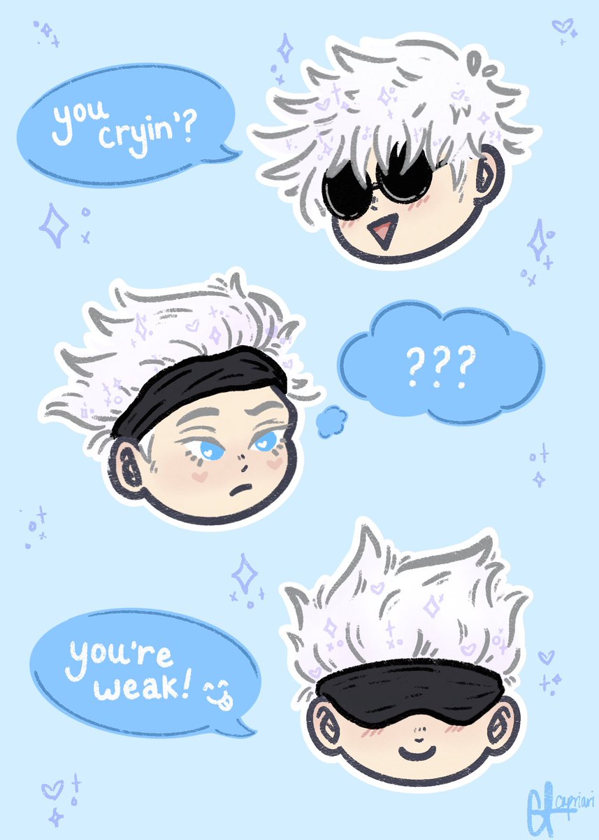 capriari_'s tweet photo. gojo moments 😋 

#gojo #jjk #jujutsukaisen https://t.co/oDGOsyKMkM