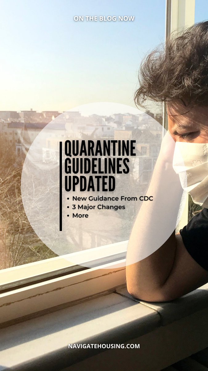 NavigateHousing's tweet photo. #ICYMI @CDCgov updated #QuarantineGuidelines 👀🔗➡️https://t.co/bKXekqgbeY for the changes you should review with your managers, staff, and residents. #Covid19 #affordablehousing https://t.co/oDxFWAaHmB