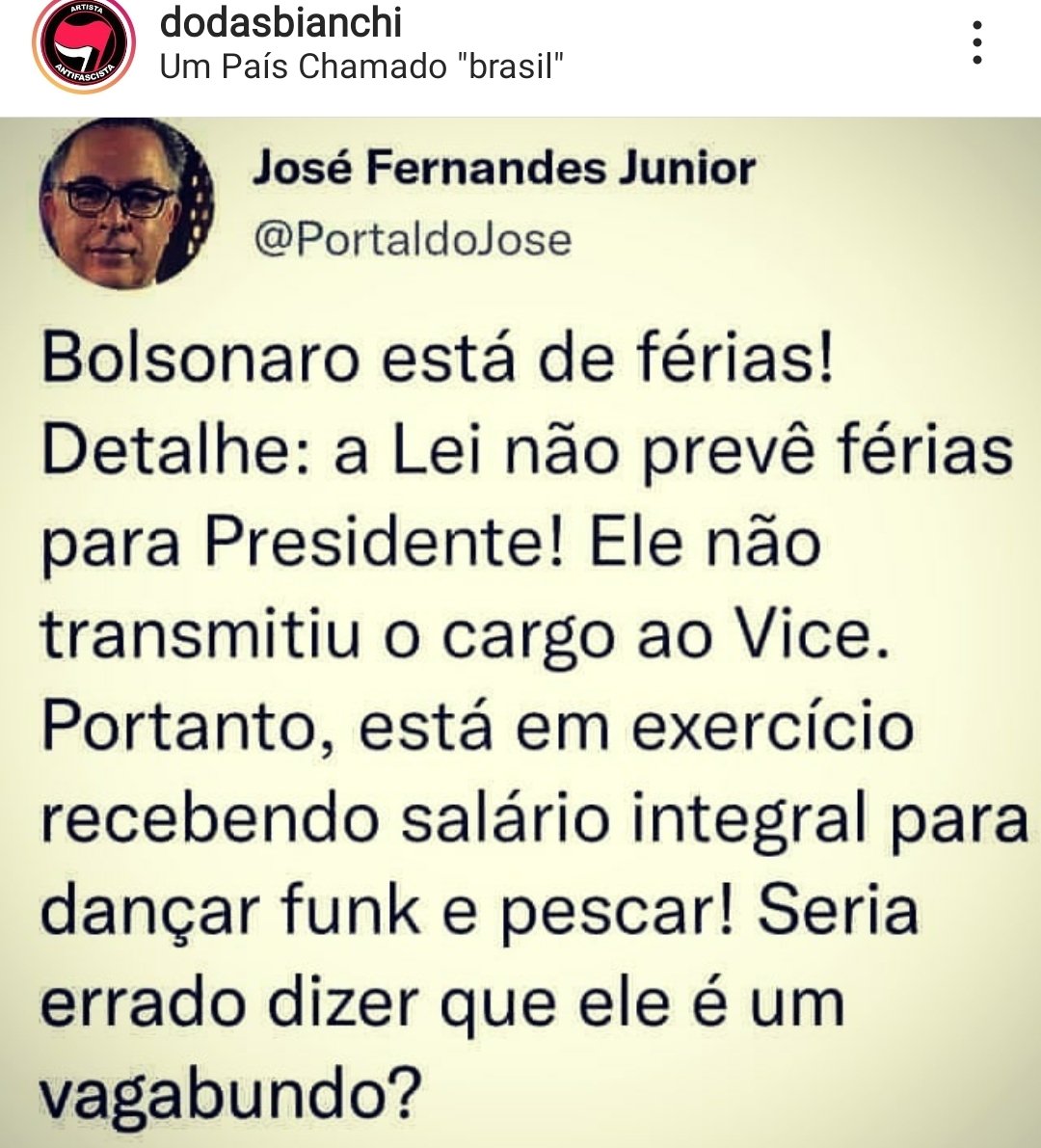#BolsonaroVagabundo