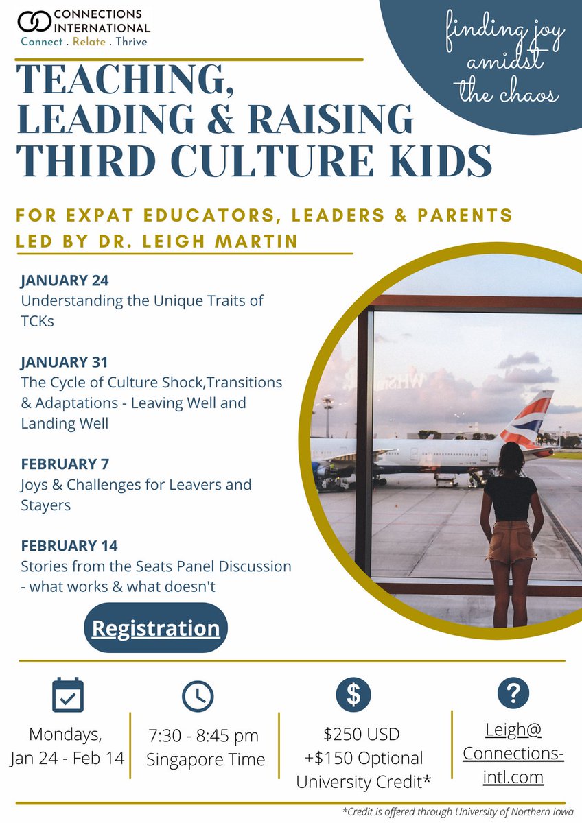Back by popular demand - Now updated for a new audience of both international educators AND expat parents! Tag a friend and sign-up today at forms.gle/VKUcVYD8e2pEEs… #TCK #RaisingTCKs #TeachingTCKs