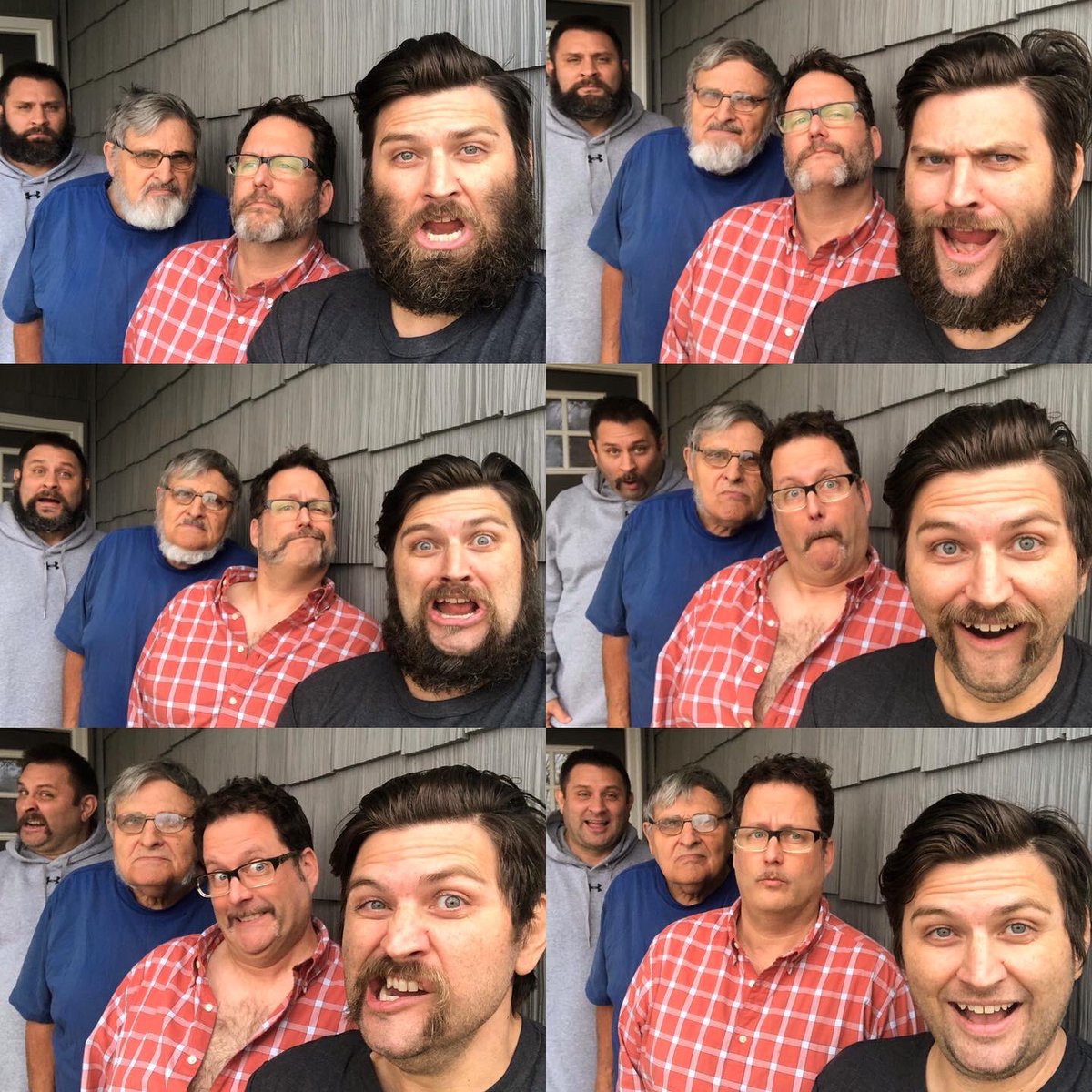 benjaminrwoods's tweet photo. Annual Take Myself Seriously Day.
Each year since 2004 the men of my family have grown beards together from Oct 1 to whenever we gather for Christmas. We then present 5 different facial hair features in a series! All for fun!
#TeamWoods #TeamPayne #beardsofglory #familytradition https://t.co/6ZWP6x6FAW