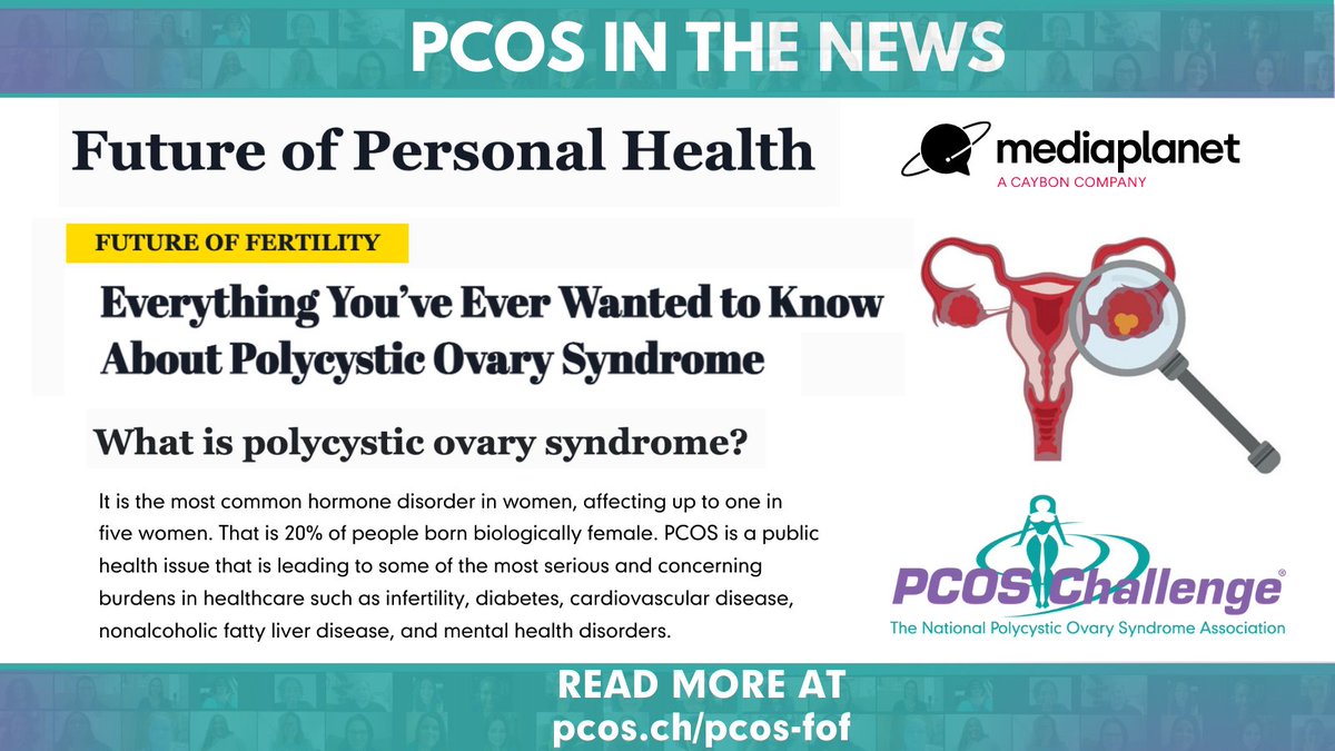 pcoschallenge's tweet photo. .@pcoschallenge is proud to be part of the @MediaplanetUSA #FutureOfFertility campaign and share information about #PCOS. View the campaign in USA Today or online at https://t.co/AHbJ6PZug2
#pcosawareness #health #womenshealth #metabolichealth #mentalhealth #adolescenthealth https://t.co/ODT2FufSrx