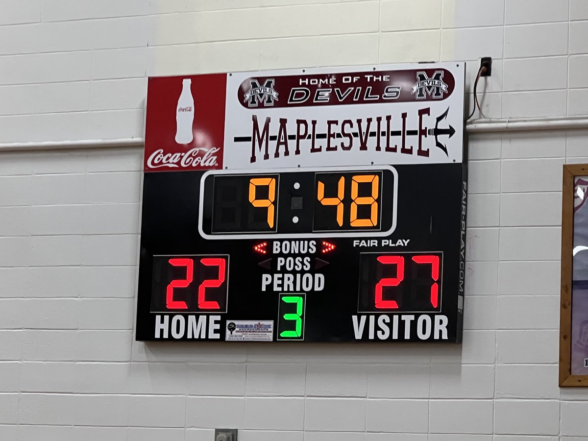 At the half, Saints lead Montevallo 27-22.