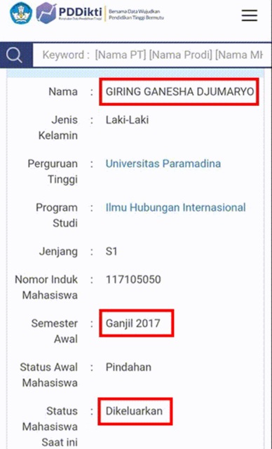 Ha ha ha ...
D.O kok dibanggakan ? Demen, sampai 2x lagi.
Malah kini Gerombolannya sekolam membanding2kan dgn Bill Gates, Mark Zuckerberg dsb, Halu-nya kebangetan
Beliau2 itu memutuskan hengkang dari studinya sendiri, bukan dikeluarkan 🤣
Untung nggak ngaku2 "Alumnus ASLI"
AMBYAR