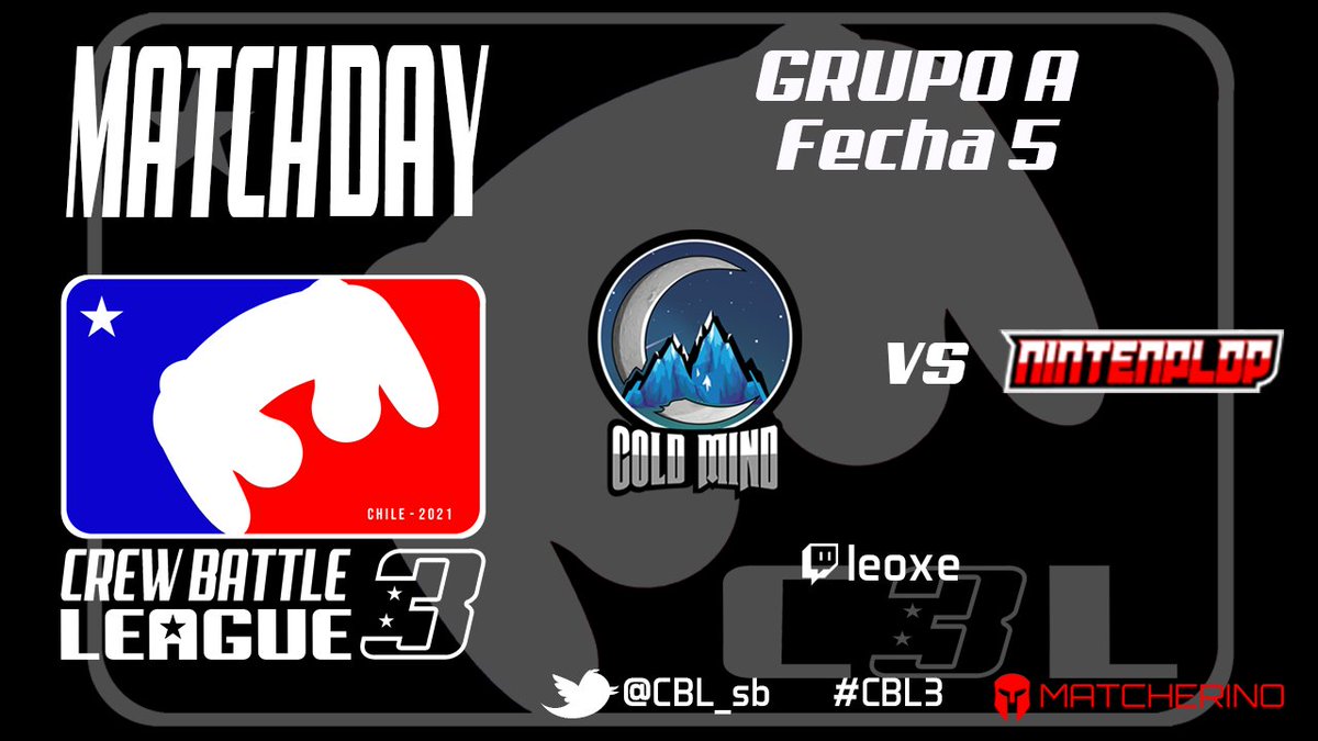 cbl_sb's tweet photo. HOY es #MATCHDAY en #CBL3 !!!
En esta ultima fecha se disputa uno de los duelos restantes del Grupo A.

Desde las 22:00 hrs (🇨🇱 GMT-3)
@ColdMindV vs NINTENPLOP
https://t.co/oaCI9YPRbX

#esports #ssbu #smashultimate #chile https://t.co/MinUi5bNFi