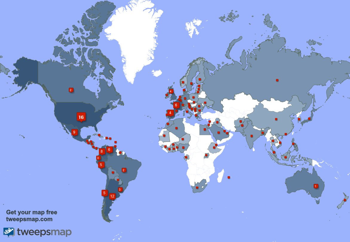 Muchas gracias a mis 1 nuevos seguidores desde Francia, y más durante la última semana. tweepsmap.com/!NiceClick_