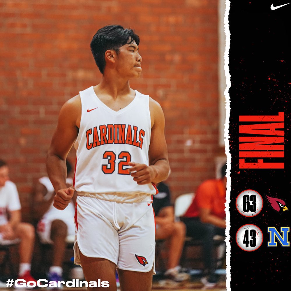 Final | The Cardinals return to the court on Day 2 of the Santa Barbara Holiday Classic and defeat Nordhoff 63-43 at SBHS. Seniors Kai Morphy and Ty Williams led the way with 16 points at each. Brian Lopez added 13. 

#GoCardinals