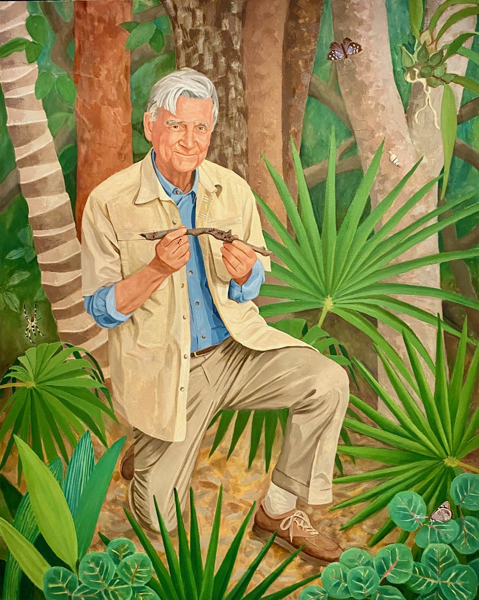 Deeply saddened by the loss of another giant in conservation: E.O. Wilson. His eloquent case for the study &amp; protection of nature and influence on generations of biologists are a rich &amp; enduring legacy. 

National Portrait Gallery, Smithsonian Institution 
© 2006 Jennie Summerall