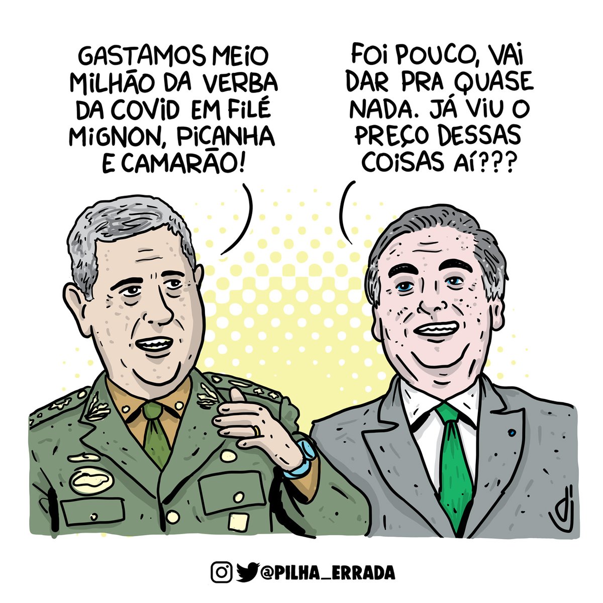 Misérinha.
#cartum #cartoon #cartoonart #charge #chargepolitica #humor #humorbrasil #humorgrafico #instahumor #pilhaerrada #tcu #ministeriodadefesa #forçasarmadas #acabouamamata #bolsocaro #forabozo #forabolsonaro #forabolsonarogenocida