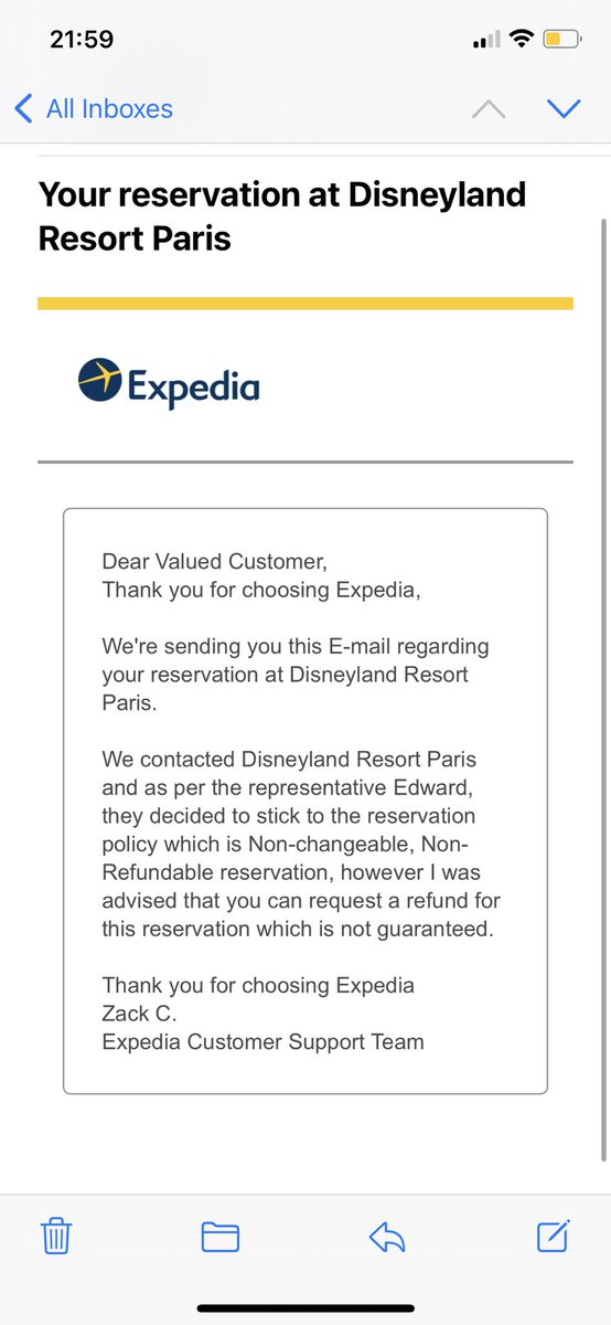 sarahmitchellxx's tweet photo. @iamrupals @CynthiaOrchard @Expedia @ExpediaHelp @Expedia  you are disgusting!! Robbed us of £1200 for @Disneyland tickets as we aren’t allowed into France !!! And won’t even let us change the dates!!!!! https://t.co/zk3KH8nqSM