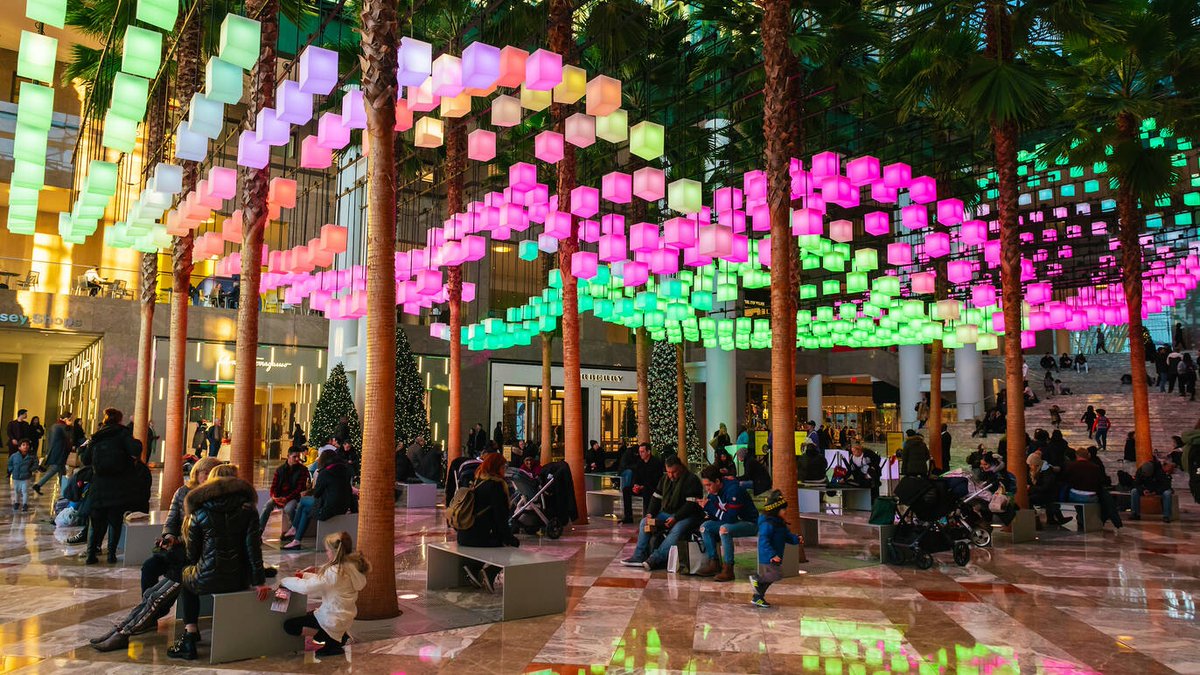 CRONYcreative's tweet photo. #CRONYloves LAB at Rockwell Group’s annual installation of glowing colored lights - back with a participatory twist. This year, guests could conduct the canopy in an interactive experience called “Maestro.”

#inspiration #immersive #artinstallation #experience #community https://t.co/9cyJln6DEK