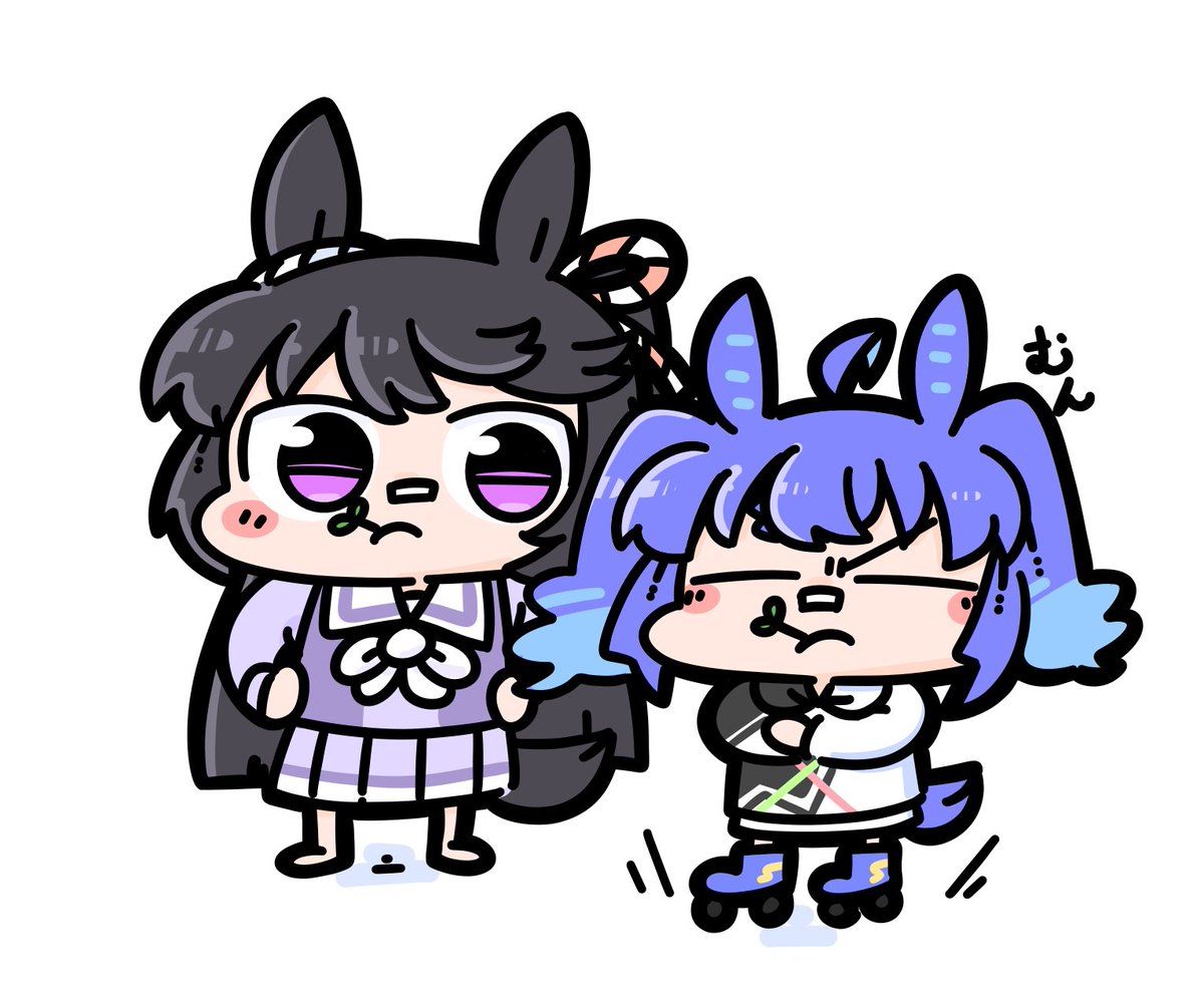 ナリタブライアン(ウマ娘) ,ツインターボ(ウマ娘) 「🌱(‾^‾) 」|ブラニンのイラスト