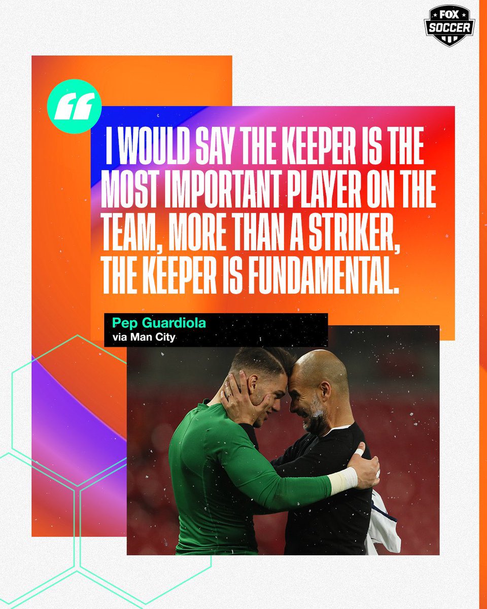 GkDevelopment1's tweet photo. True words from #pep #gkunion #Guardiola #keeper #support #number1 #betweenthesticks 🧤 https://t.co/5KUrlRJe6F