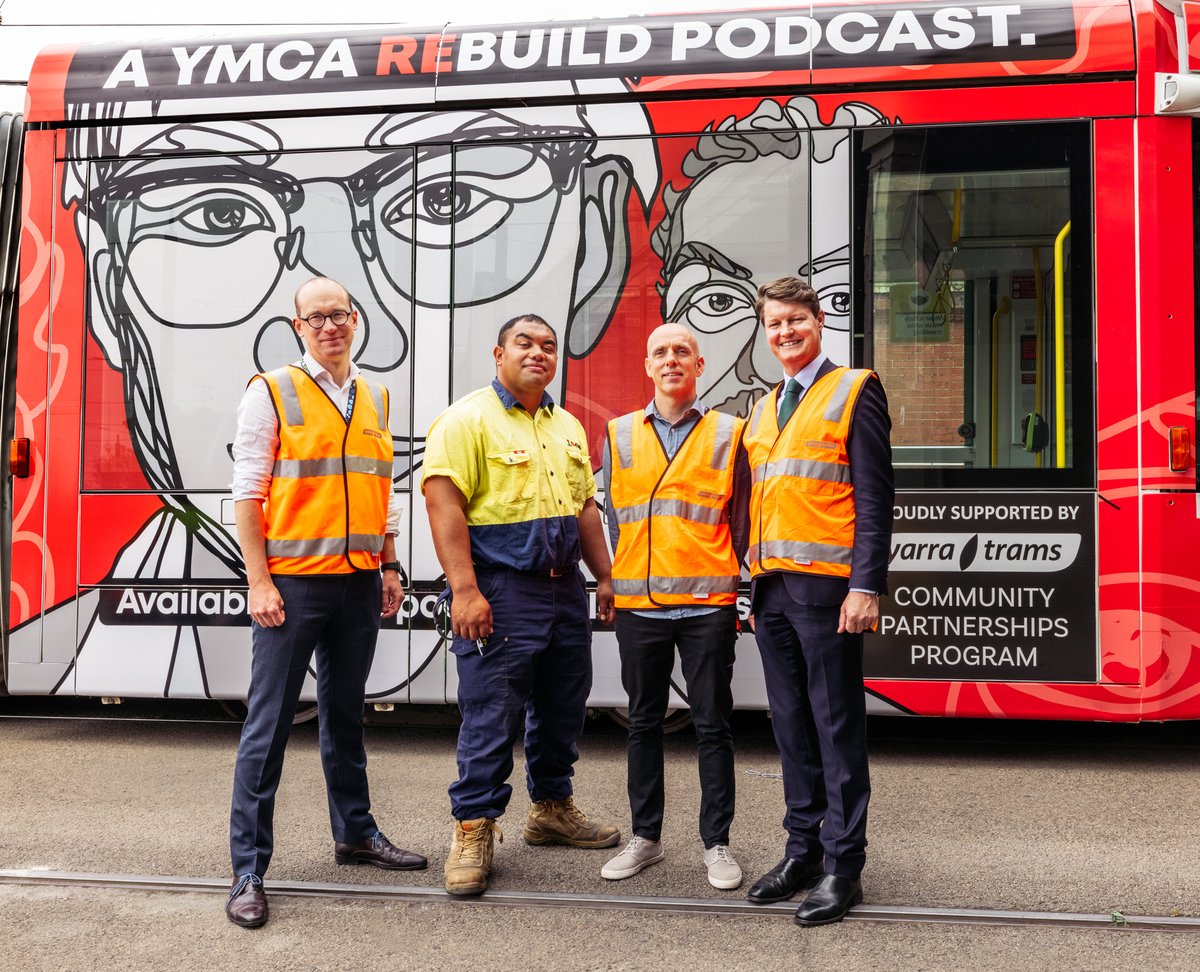 ymcavictoria's tweet photo. We’re so excited to announce our YMCA ReBuild tram has officially left the depot!

Keep an eye out for it rolling around on route 109 and 48

Thanks to @yarratrams,  we're sharing the message that investing in our community brings so much more than just second chances. #rebuild https://t.co/HJqavPq5XY