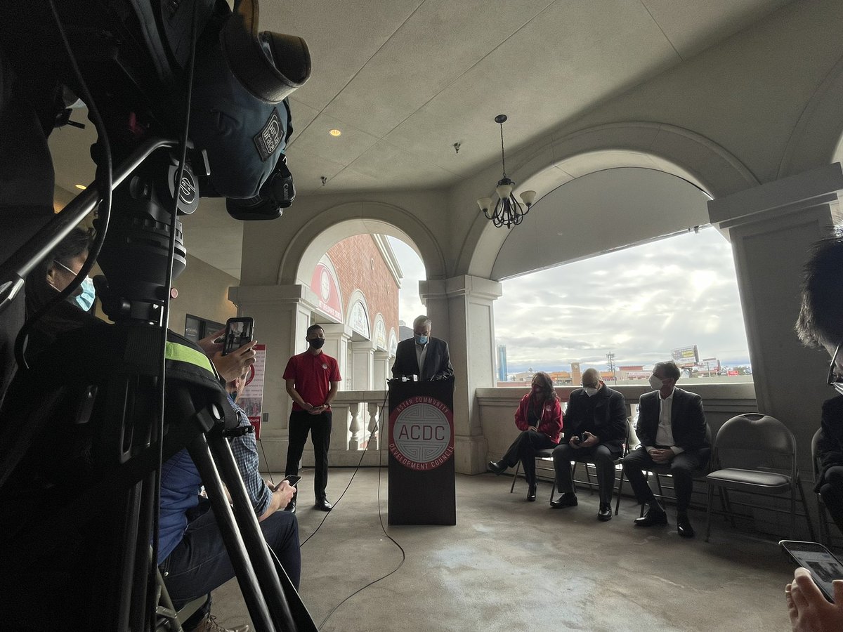 PatranyaMedia's tweet photo. Honored to assist @ACDCNV and the office of @GovSisolak along with AAPI community to organize this press event to support the efforts to raise money for Shanghai Taste restaurant worker who was shot and injured last weekend. Chengyan Wang is recovering. Suspect now in custody. https://t.co/9oTeHwsy5V