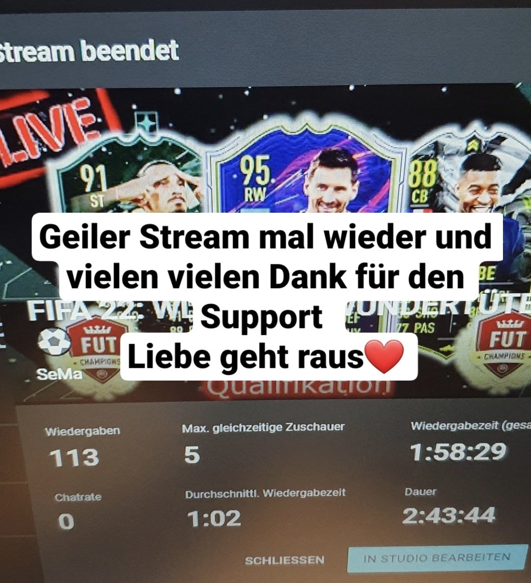 Se_Ma52's tweet photo. MEGA😍😍😍😍

https://t.co/cQTSZjc1BF

#FIFA22 #FUT22 #FUT #YouTube #YouTuber #sema52 #SeMa #SmallStreamersConnect #SmallStreamersConnectRT #SmallStreamersCommunity #FUTChampions https://t.co/pY62R3Wmb7