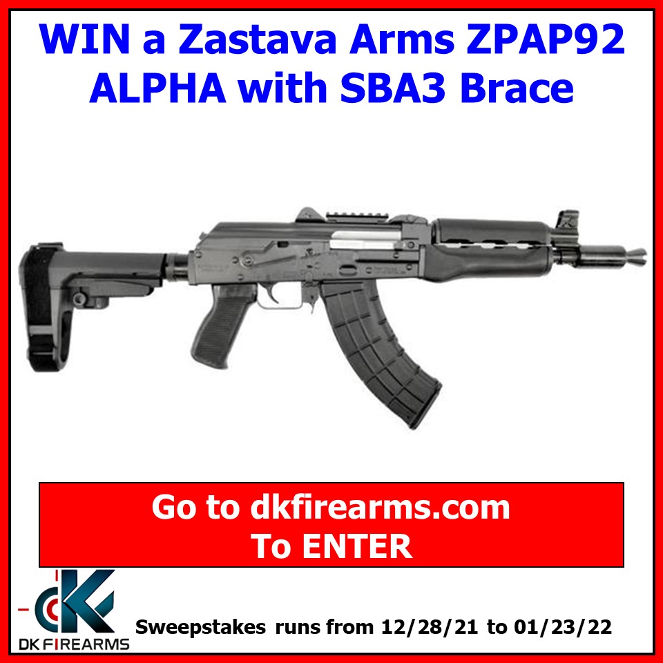 DkFirearms's tweet image. New Gun Giveaway at DK Firearms! Win a Zastava Arms ZPAP92 with SBA3 Brace!

dkfirearms.com/bonus-gun-give…

#gungiveaway