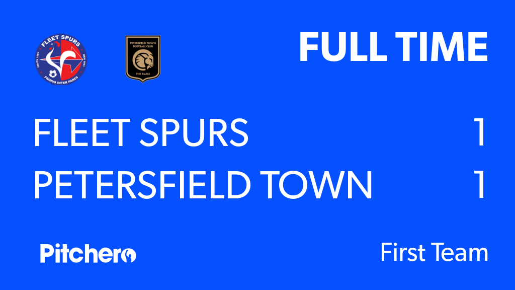 FleetSpurs's tweet photo. FULL TIME: Fleet Spurs 1 - 1 Petersfield Town
#FLEPET #Pitchero
https://t.co/BI7fWNA8Y9 https://t.co/z4cOqQkSKM