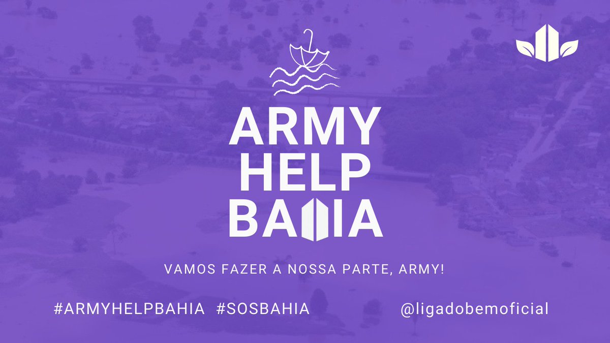 ARMY_HTP's tweet photo. [#ArmyHelpBahia]

A Bahia precisa de toda a ajuda possível e é urgente, portanto não iremos iniciar uma campanha e sim indicamos que as doações sejam direcionadas às ONGs que já estão na linha de frente, para que o repasse seja feito de forma imediata. +

#SOSsuldabahia #SOSBahia https://t.co/9NhFNYBLfN