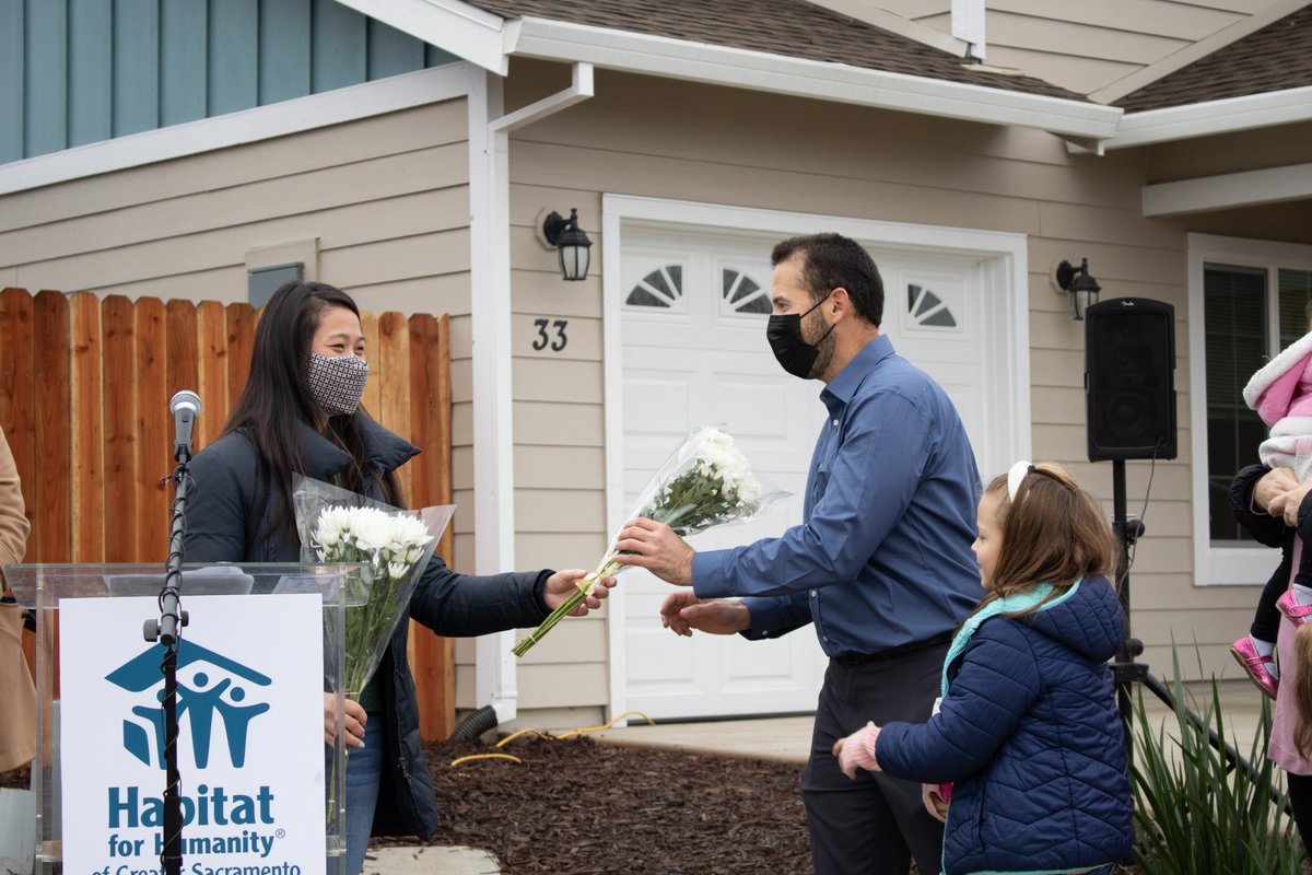 sachabitat's tweet image. This month, after 500 hours of sweat equity each, we welcomed home two more families to Mandolin Estates. Thank you @California_HCD via CalHome for providing seed funding alongside other community partners to build safe, stable shelter for low-income families! #TogetherWeBuild