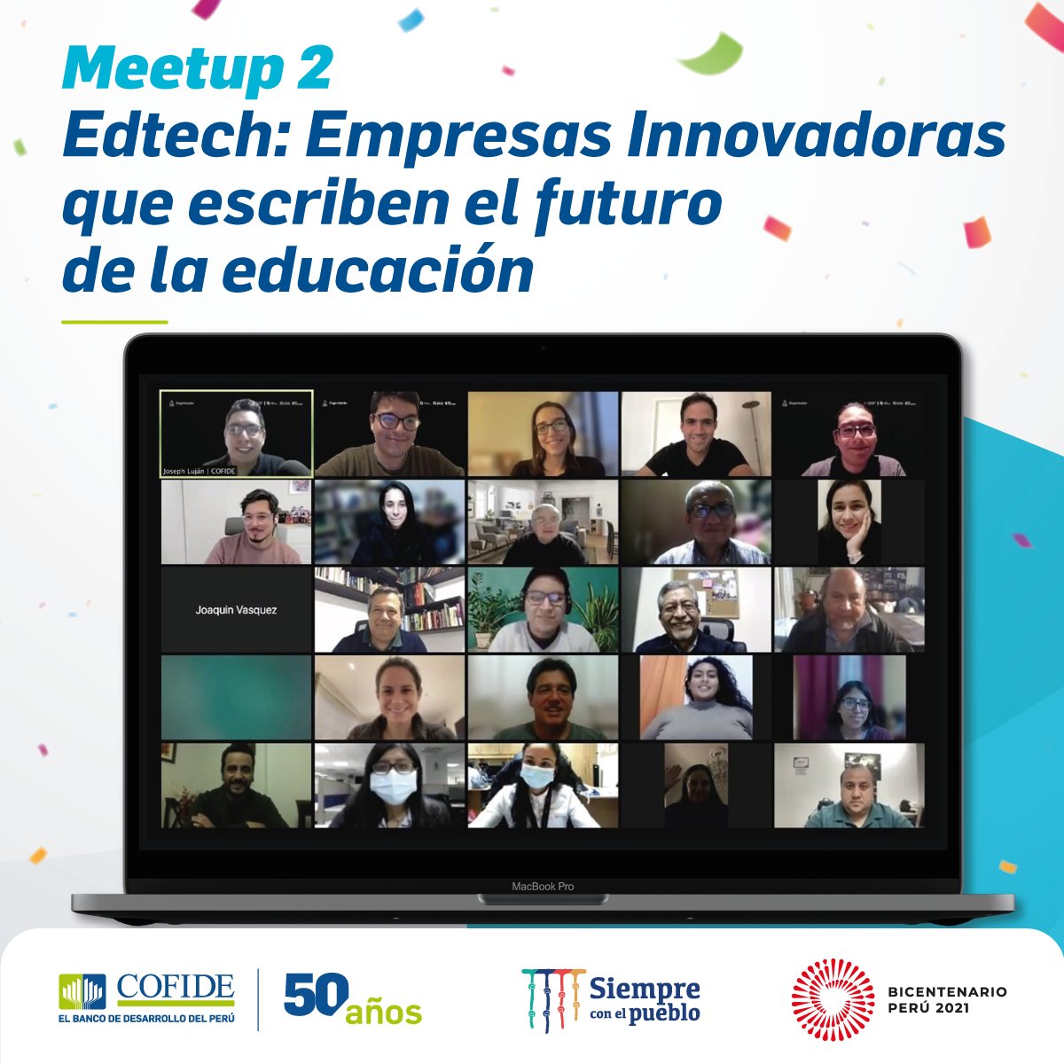Cofide_Peru's tweet photo. 🚀¡Gracias por participar en nuestros Meetups 2021!
Estamos orgullosos de los resultados obtenidos en nuestros Ventures Meetup, eventos orientados a fortalecer y articular el ecosistema emprendedor peruano.
#Cofide50años #orgulloCOFIDE #venturemeetup #empendedor #emprendedores https://t.co/lwKWRYGv3p