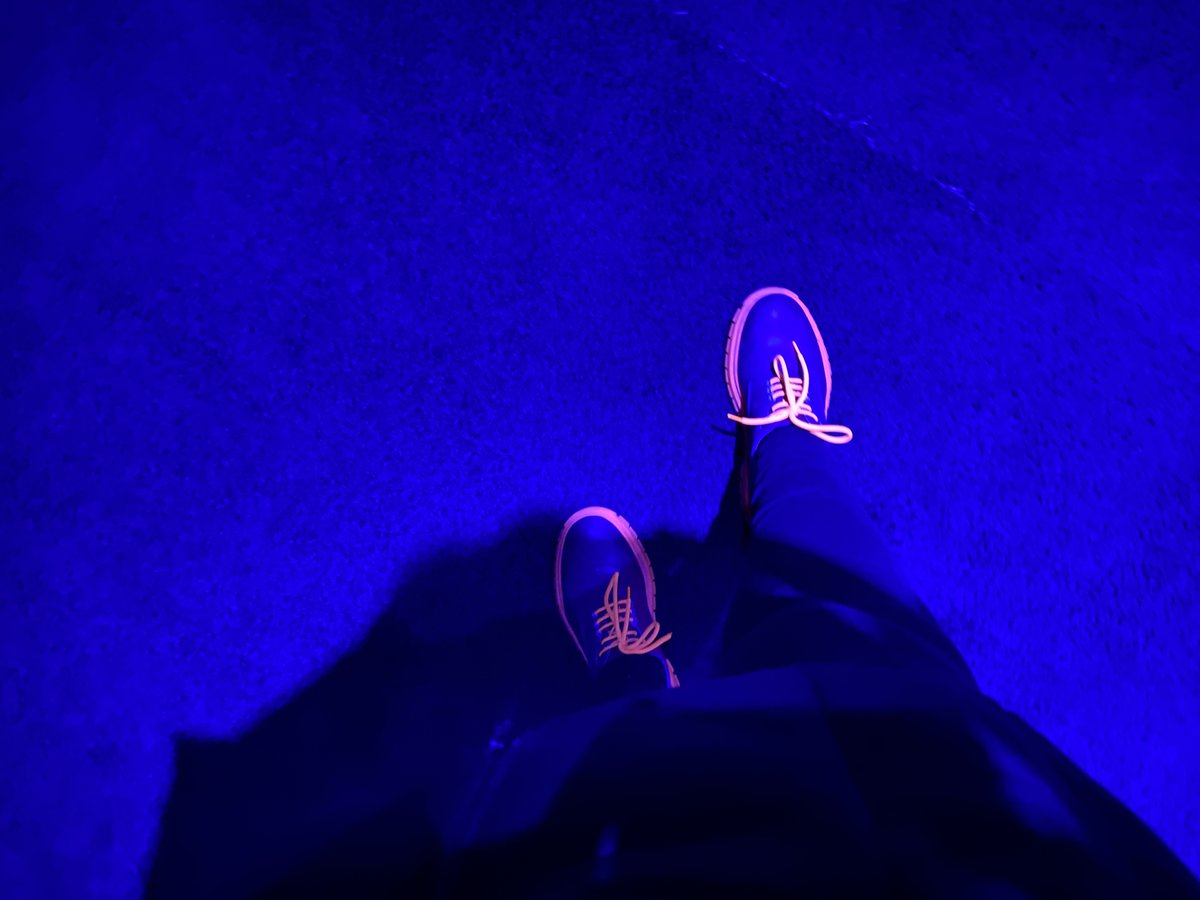 lapsedlbrarian's tweet photo. My #vogs went all neon at the #Monet immersive exhibit.   #Fleuvogs https://t.co/aw0nwlRVd2