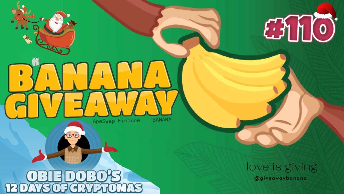 giveawaybanana's tweet photo. BANANA GIVEAWAY #110

Prize: 5x $BANANA 🍌
Worth of ~ $5 ($1,03 each)

1. Follow @giveawaybanana 
2. Like and Retweet
3. Comment: In love with ApeSwap #Cryptomas 💖

Drawn: in ~ 20 hours

#giveaway #giveaways #cryptogiveaway
#BSC #crypto #cryptocurrency #ApeSwap https://t.co/QJqLDpx4eb