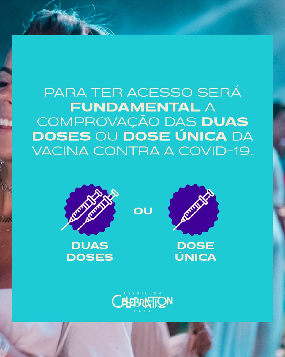 reveillonclb's tweet photo. #SÓPARAVACINADOS 💉

A segurança de todo mundo é nossa prioridade ⚠️ Por isso só será permitida a entrada de pessoas com o ciclo vacinal completo contra a Covid-19, seja com duas doses ou com a dose única. https://t.co/7id9F5qrN4