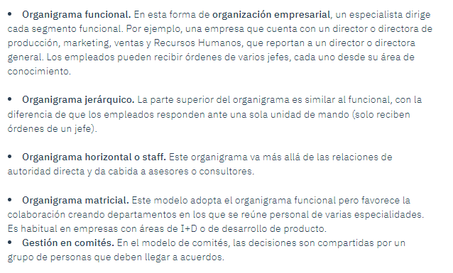 AfiCcionate's tweet photo. L'organigrama de l'empresa variarà segons el seu nivell de complexitat, de centralitat o de formalització. Els principals tipus d'organigrames que podem trobar en les organitzacions empresarials són: #CompOrg21 https://t.co/OaJiwmlTla
