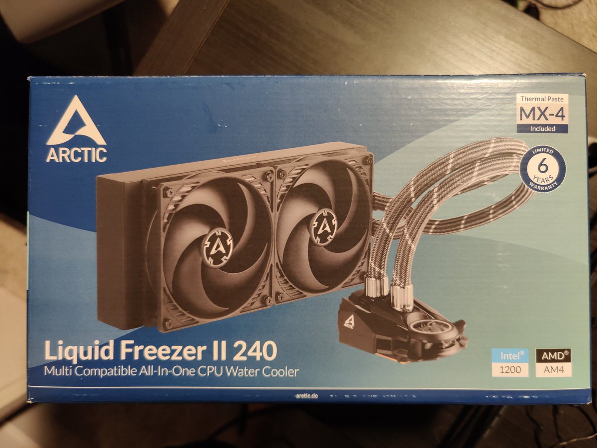 theBOSSLYninja's tweet photo. I'm a bit pissed. I got some more of my parts today, but realized after getting the aio that the needed bracket for lga 1700 compatibility is a separate purchase... So it looks like I'm crossing my fingers and hoping to get the computer built by Sunday 🤞 https://t.co/hid8FJXWCA
