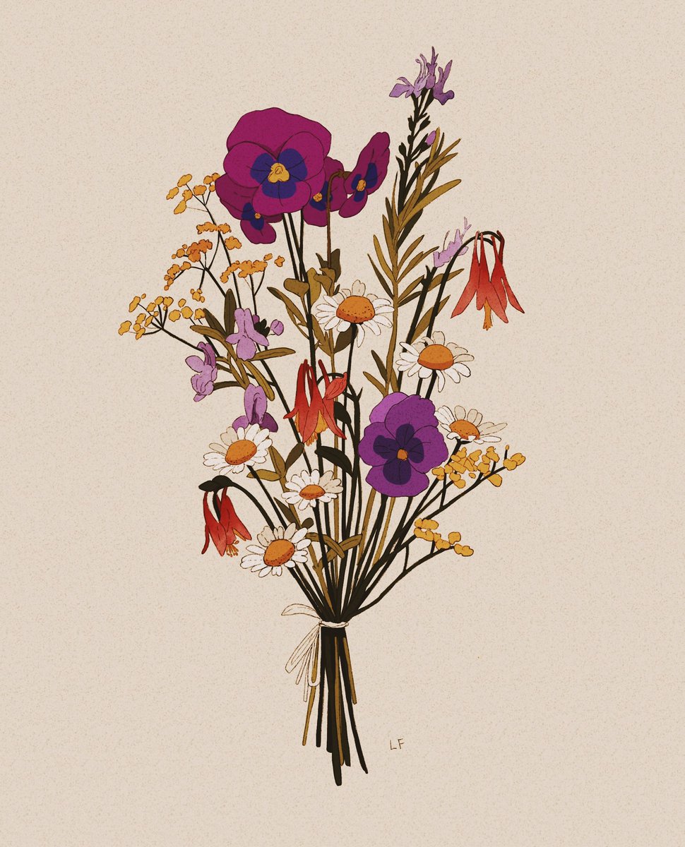 LibbyFrame's tweet photo. Ophelia’s flowers commish https://t.co/BAfJLLk5e3