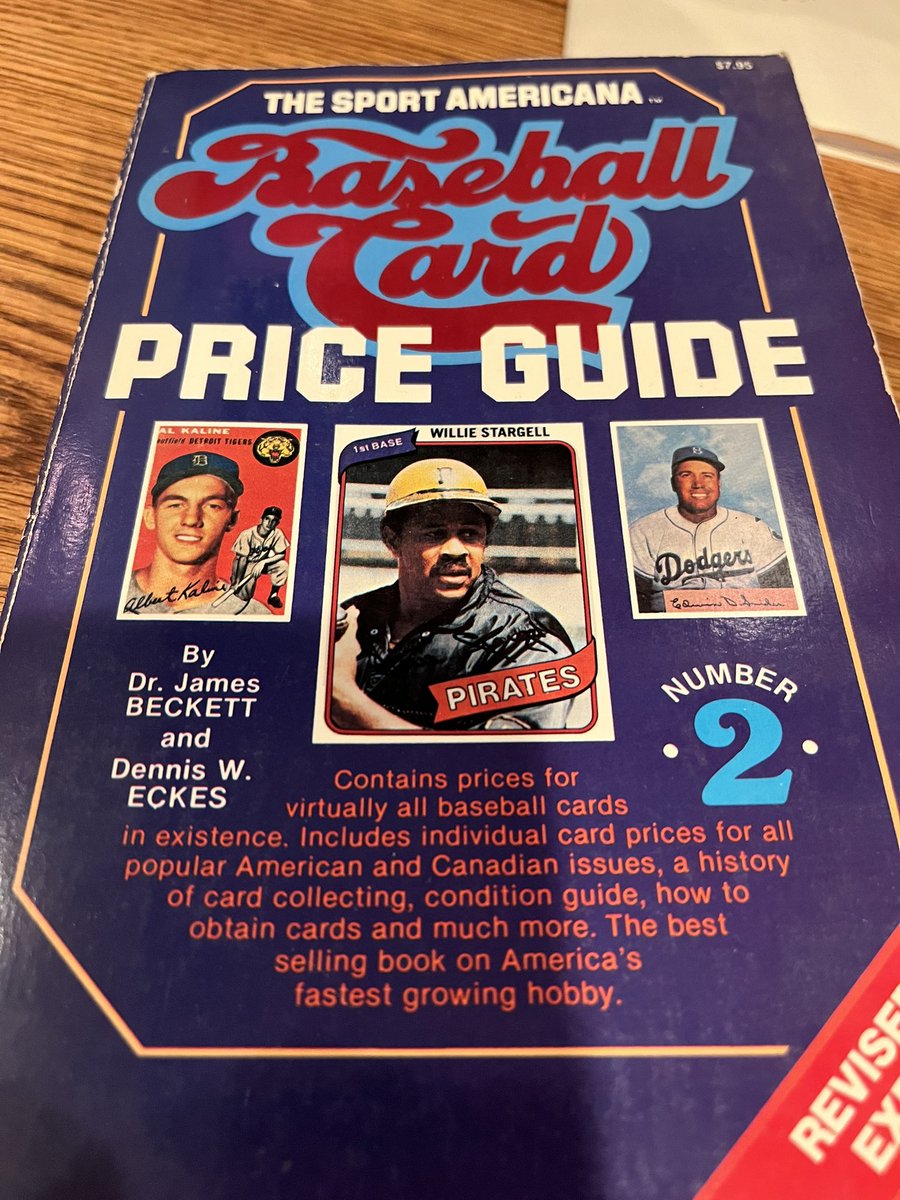 HoosierCubMan's tweet photo. My 1980 Becketts guide. Those ‘33 Goudey Babe Ruth cards are “very popular with collectors” and could sell for as much as $200 in mint condition. 🤦♂️
#Ifihadatimemachine
@CardsStory
@Sacreseller
@DegaVintage https://t.co/B96YQtMrdu