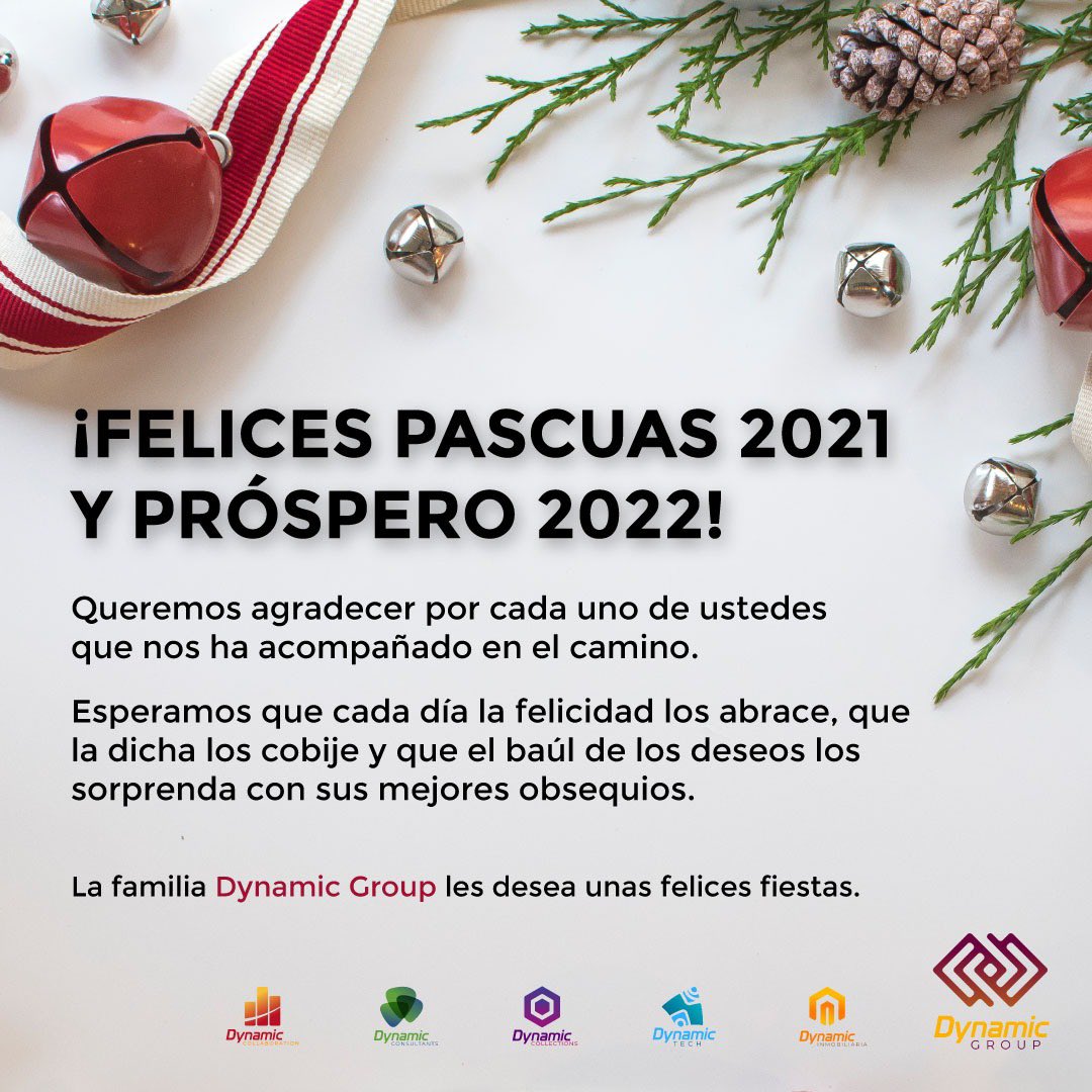 DynamicCollabor's tweet image. Época de pascua, época de recibir bendiciones, esperamos estar junto a ustedes en el Nuevo Año.

Que el 2022 esté lleno de expectativas cumplidas y salud en cada instante.

Gracias por hacer parte de nuestro camino.

!Feliz 2022!