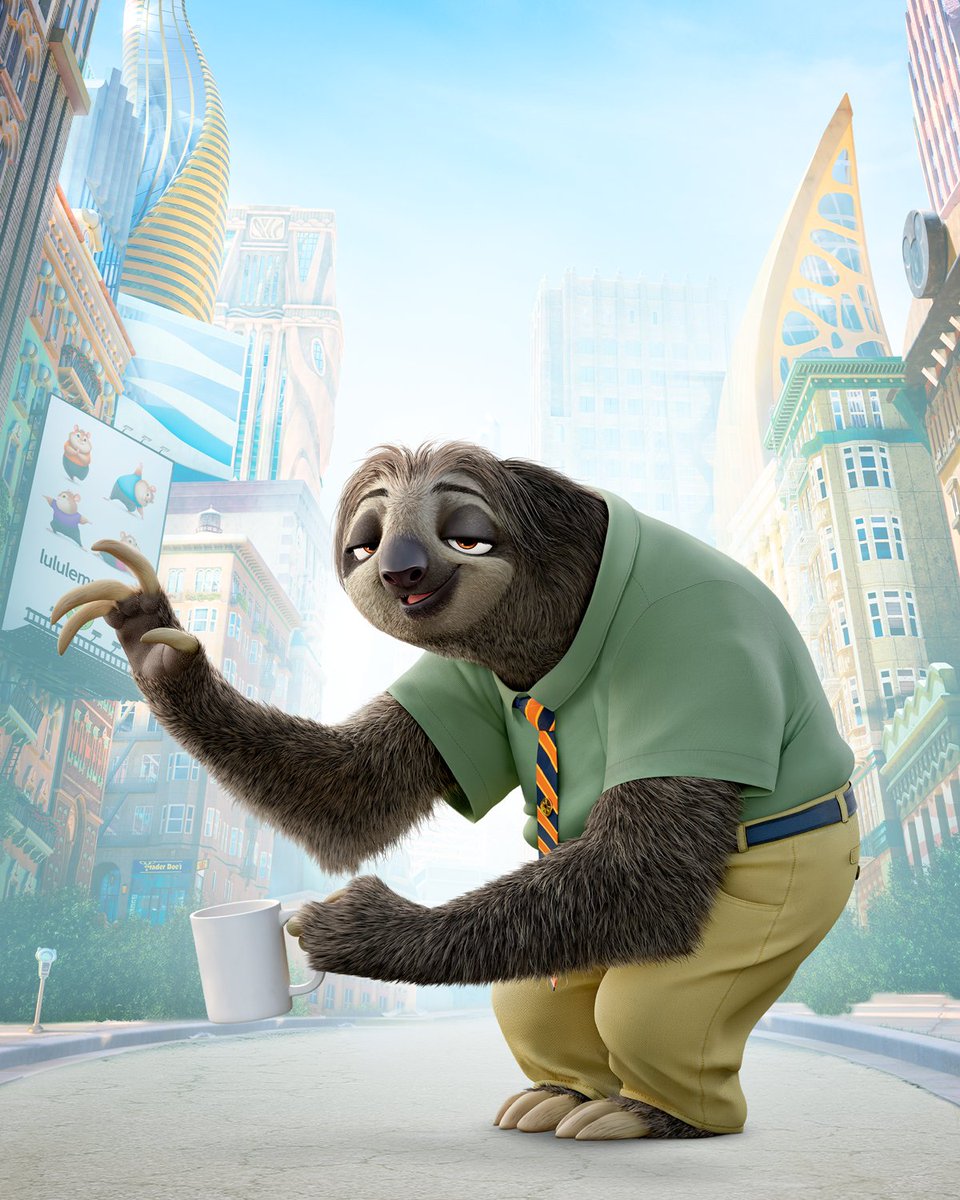 G............o.................o...............d 
A.........f..........t.........e.........r.........n........o........o.......n!!
#Zootopia #FlashSlothmore
