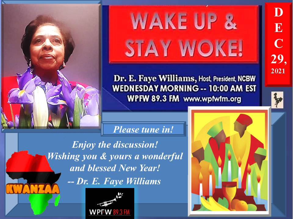 BarnesReba's tweet photo. Join Dr. E. Faye Williams and her guests on Wednesday Morning, DEC 29, 2021 at 10:00 AM DST #DrEFayeWilliams #NCBW #WPFWFM
PLEASE LIKE - POST - SHARE! Thanks! https://t.co/o9vZttGZNq