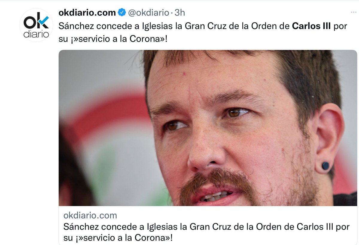 EstebanNavarroS's tweet photo. OkDiario siempre busca las fotos menos favorecedoras cuando publica cualquier noticia de Pablo Iglesias. ¿Alguien más se ha dado cuenta? https://t.co/cROowzvIga