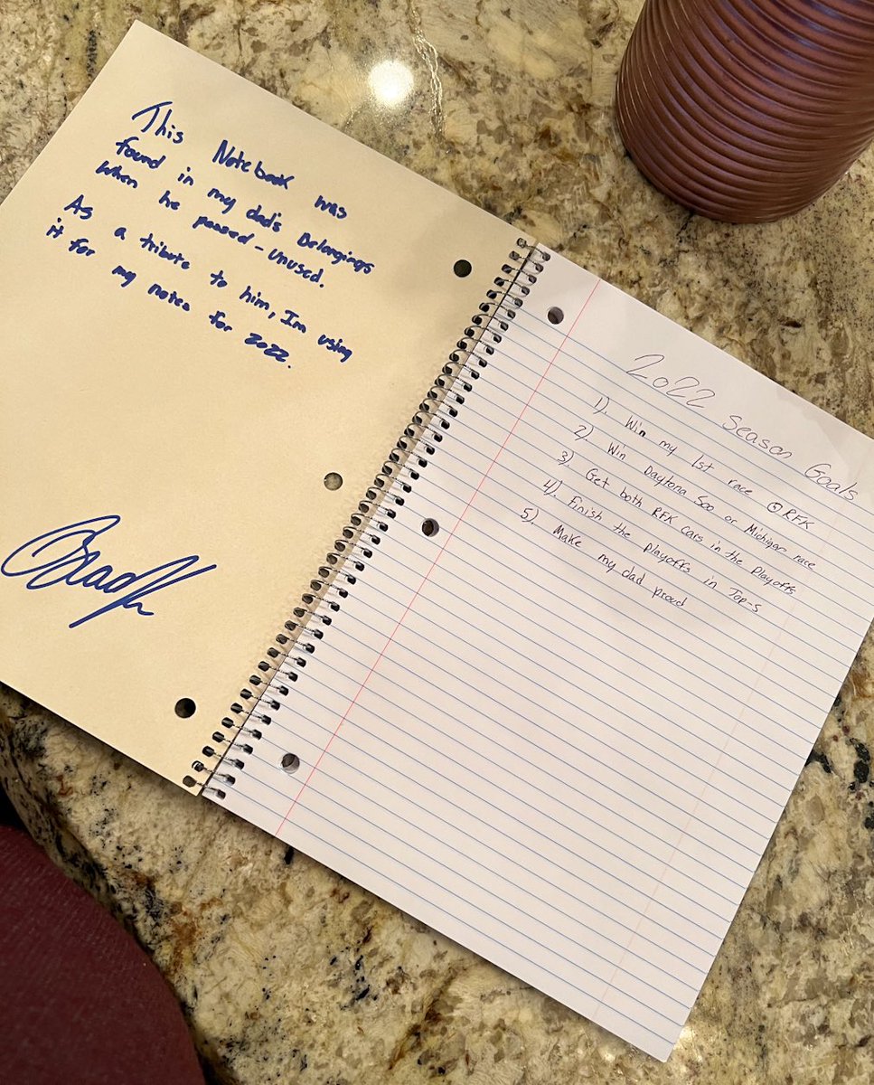 keselowski's tweet photo. 2022 Goal Setting https://t.co/57oInCZvpM