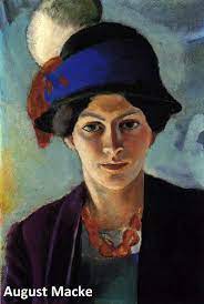 ZaharaBluCom's tweet photo. Born #onthisday1887 August Macke leading German #Expressionist group Der Blaue Reiter (The Blue Rider) Painted during flowering of German expressive art &amp; emergence of #avantgarde movement influenced by French #Impressionism #PostImpressionism later went through #fauve period ... https://t.co/Ex9ujeUMVU