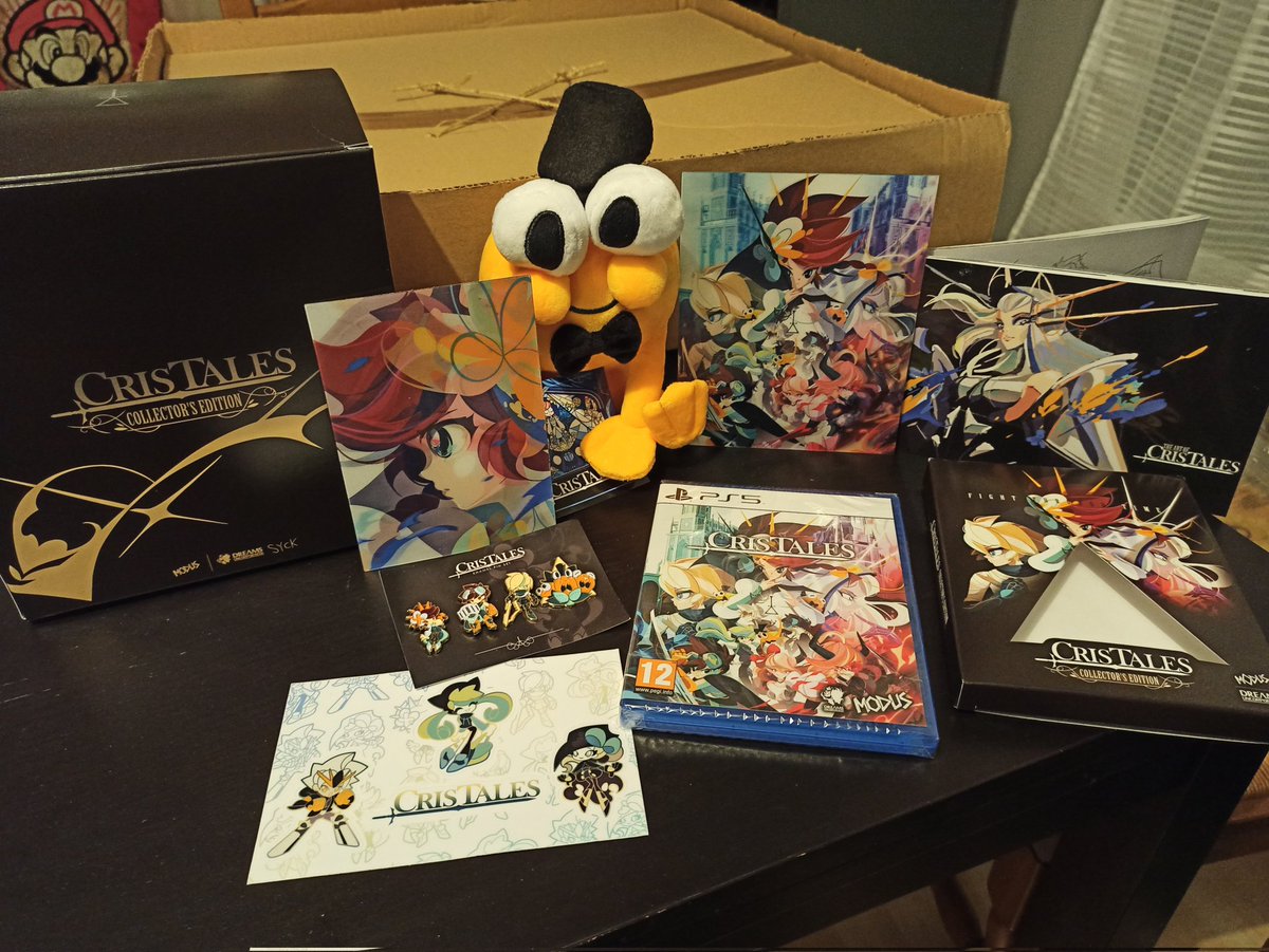 maviedegeek's tweet photo. Après 9h de route nous voilà enfin à la maison et que vois-je dans la boîte aux lettres ? Mon collector de #CrisTales gagné au concours de @JustForGames_FR 😊

Magnifique 😍😍😍😍

#CrisTalesCollectorsEdition #collector #modus #dreamsUncorporated #Justforgames #Syck https://t.co/o0jCrRBvG6